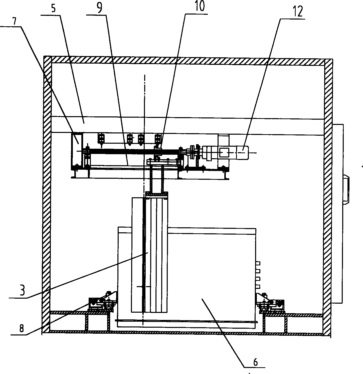 Accelerator installation adjusting device with compact structure