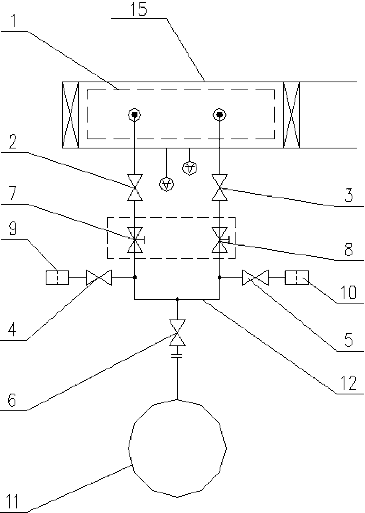 Dual-gas-supply inflation system applied to vacuum coating equipment and inflation method of system