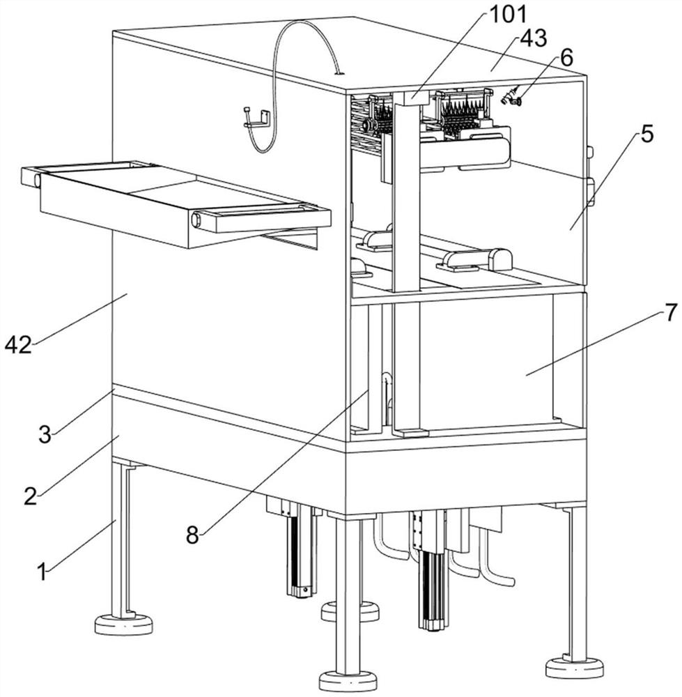 Layered eel roasting device