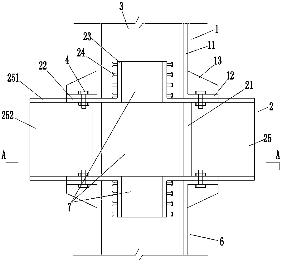 Joint reinforced type fabricated steel pipe concrete connecting structure and construction method thereof