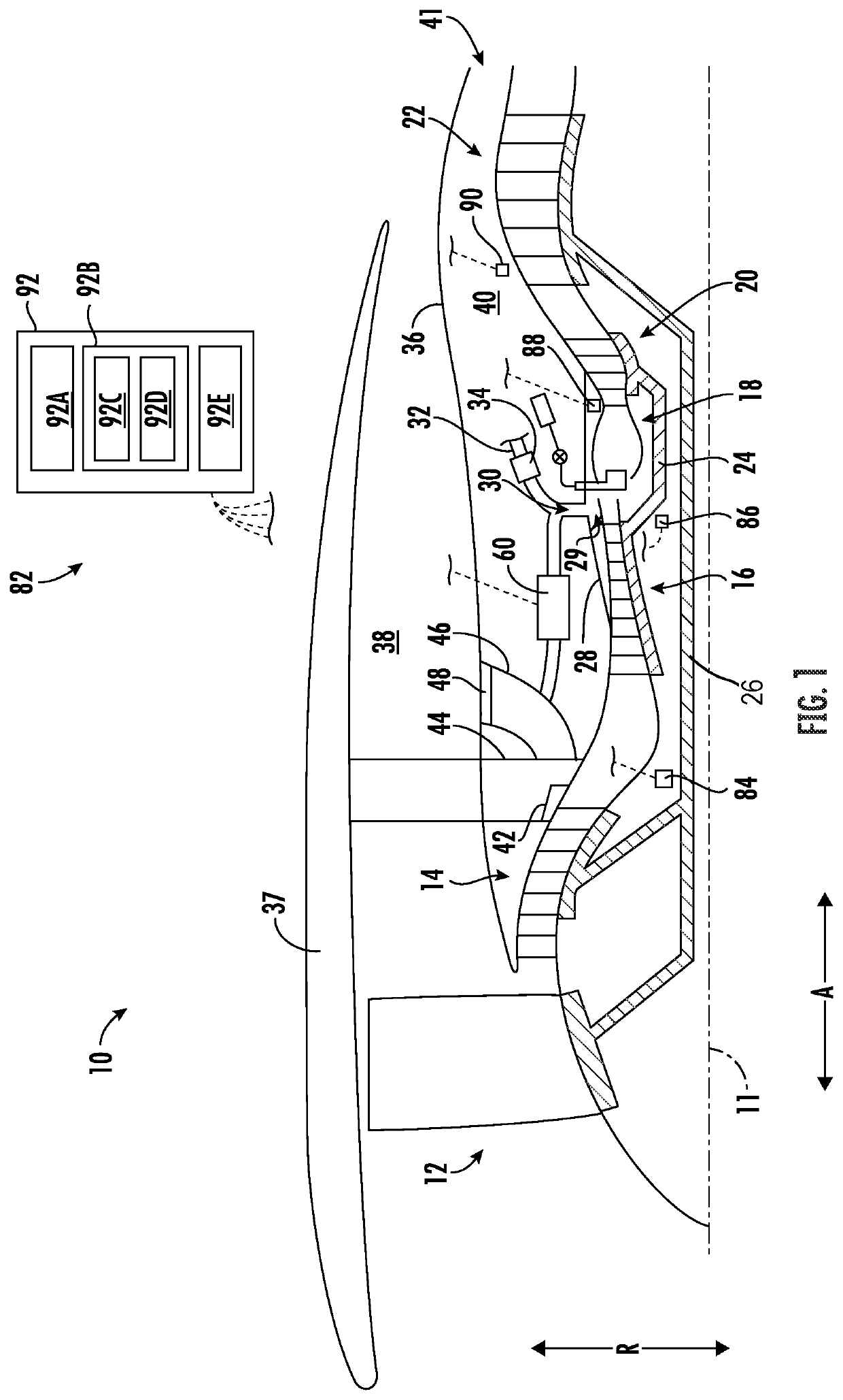 Gas turbine engine cooling system control