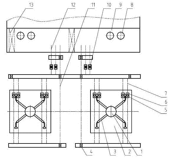Rapid molten iron conveying method and device combination between interfaces of molten iron and molten steel