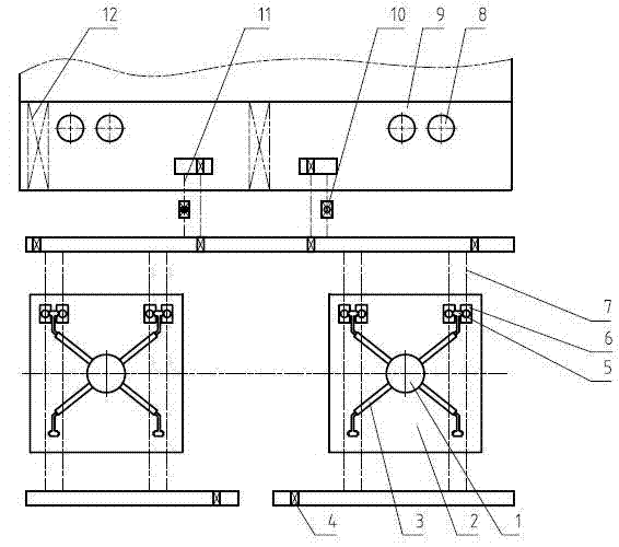 Rapid molten iron conveying method and device combination between interfaces of molten iron and molten steel