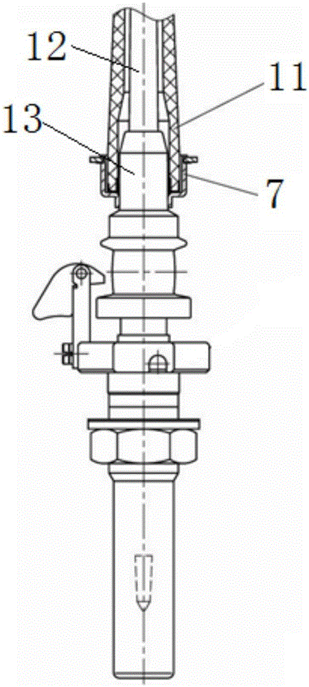 Integral doffing modified tailing device of spinning polished rod spindle