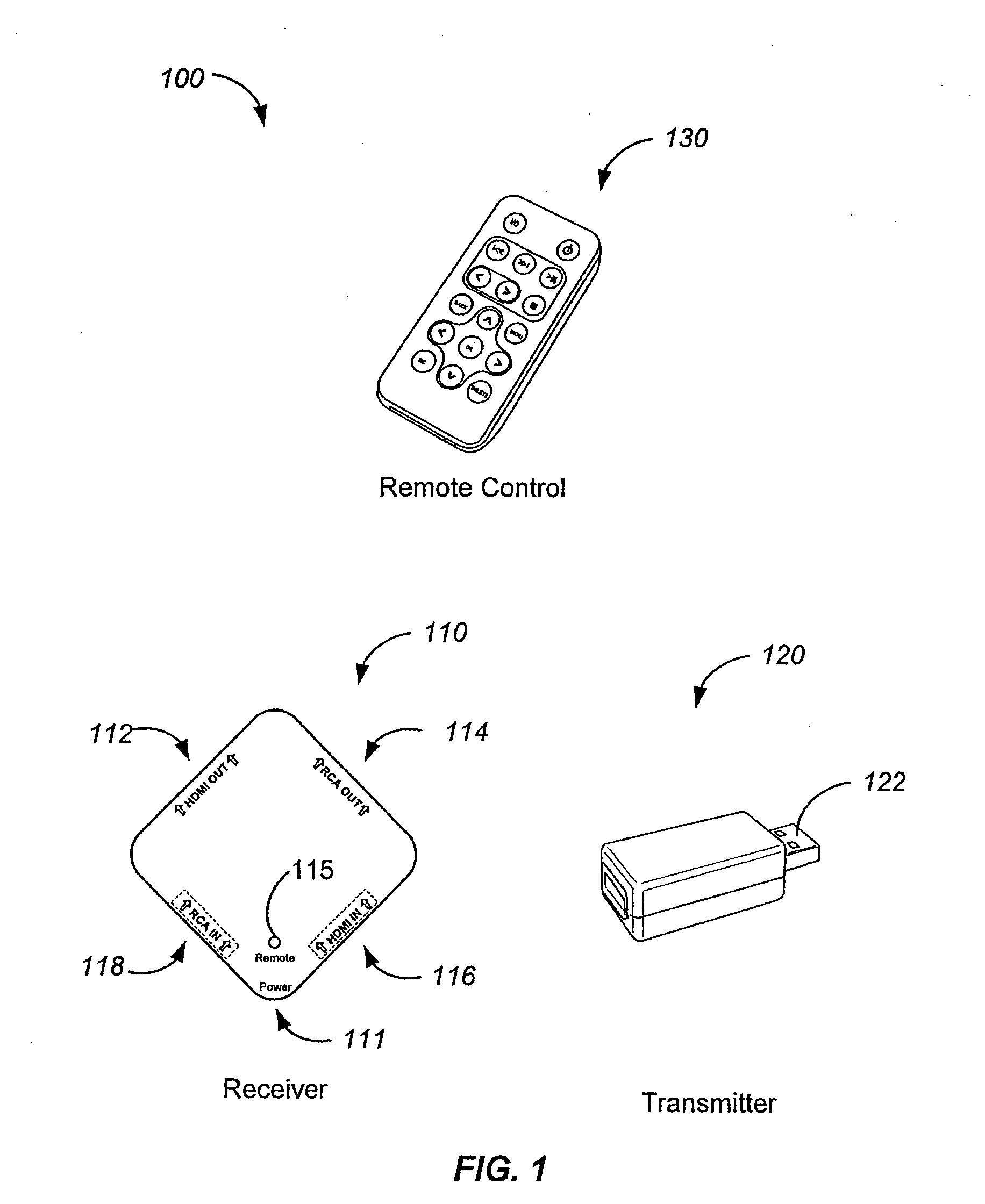 Accessing content via a receiver coupled to a transmitter