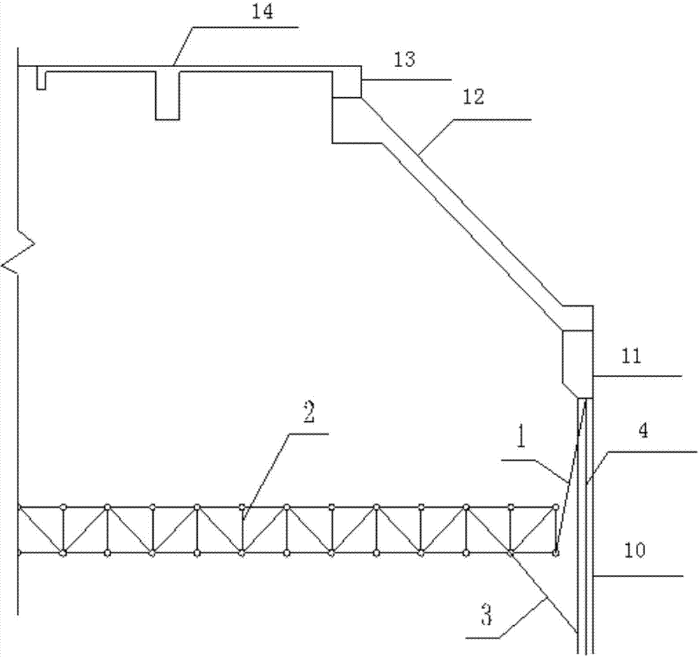 Silo top slip-form lifting construction method adopting spatial horizontal supporting system