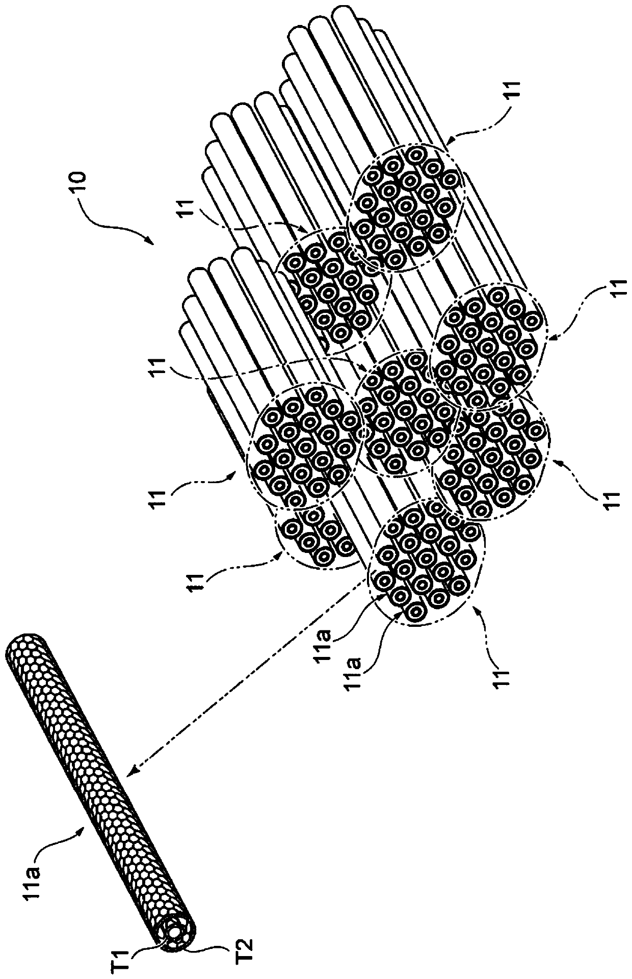 Carbon-nanotube covered electric wire