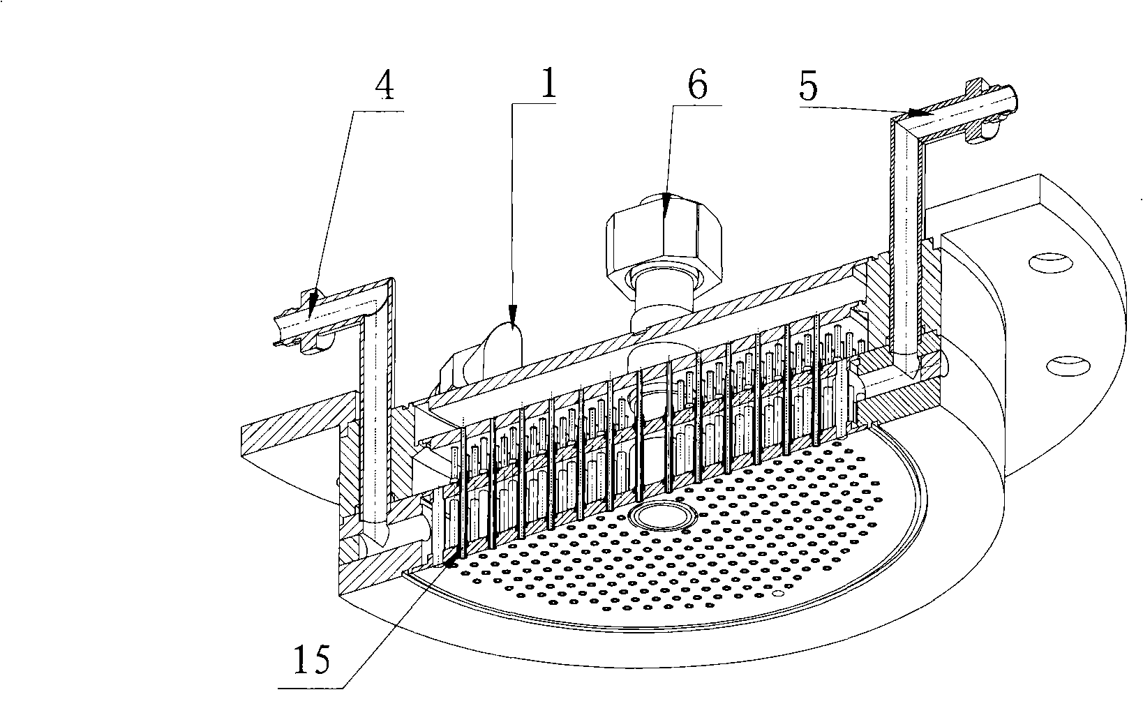Coaxial spray type showerhead and uses thereof