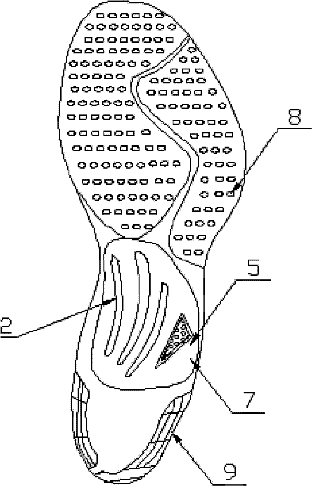 Improved structure of sole of marathon shoe