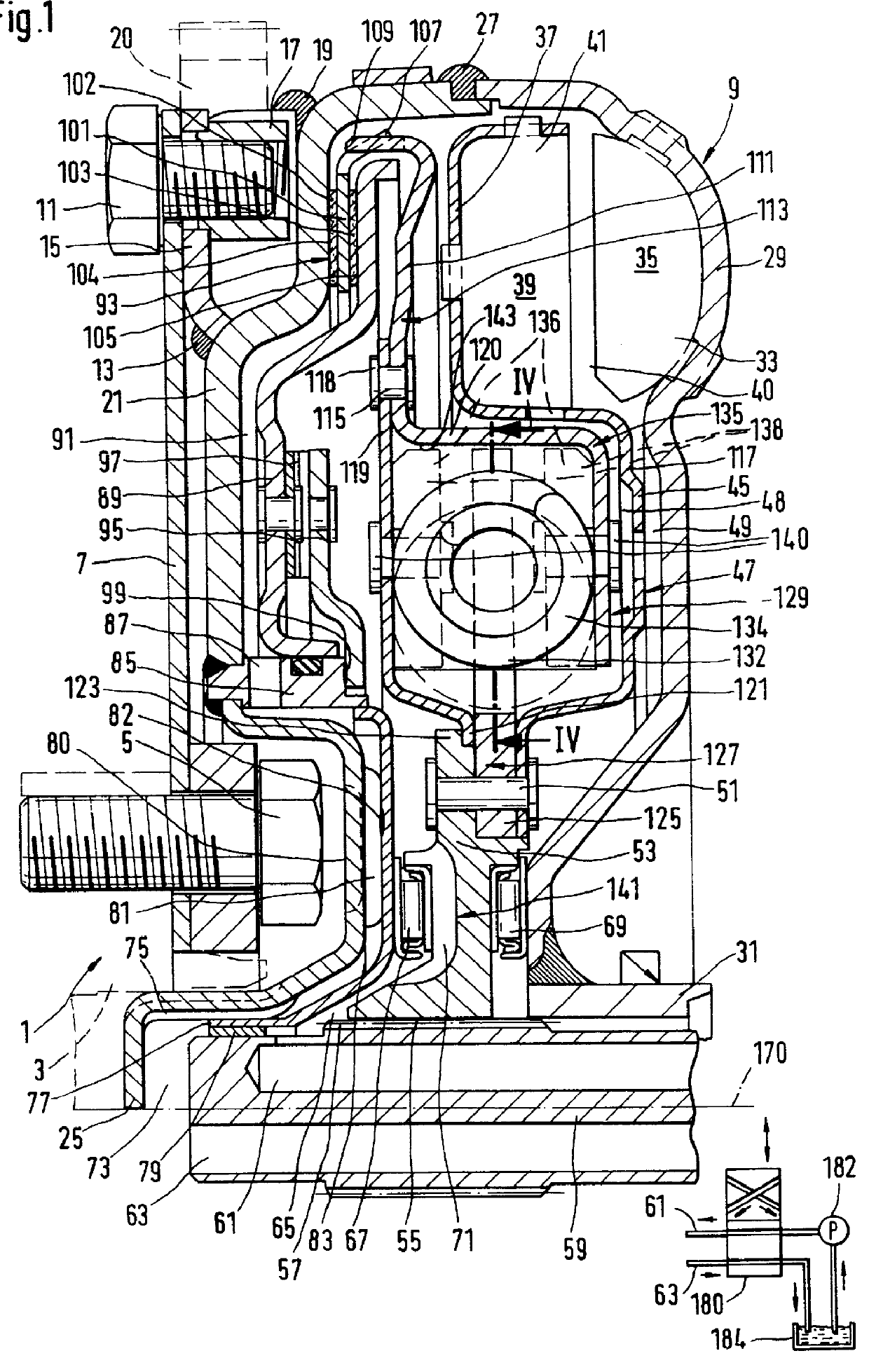 Hydrodynamic coupling device with a lockup clutch