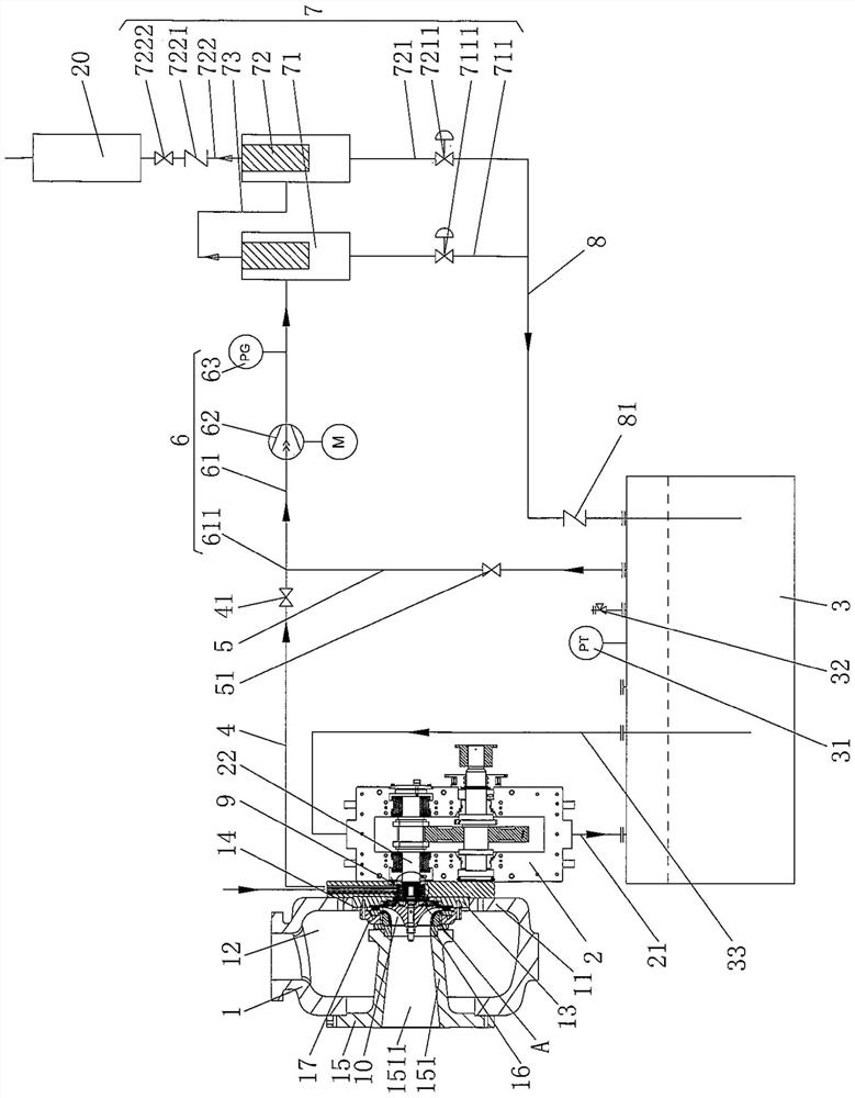 Refrigerant recovery device of ORC waste heat power generation turbo expander