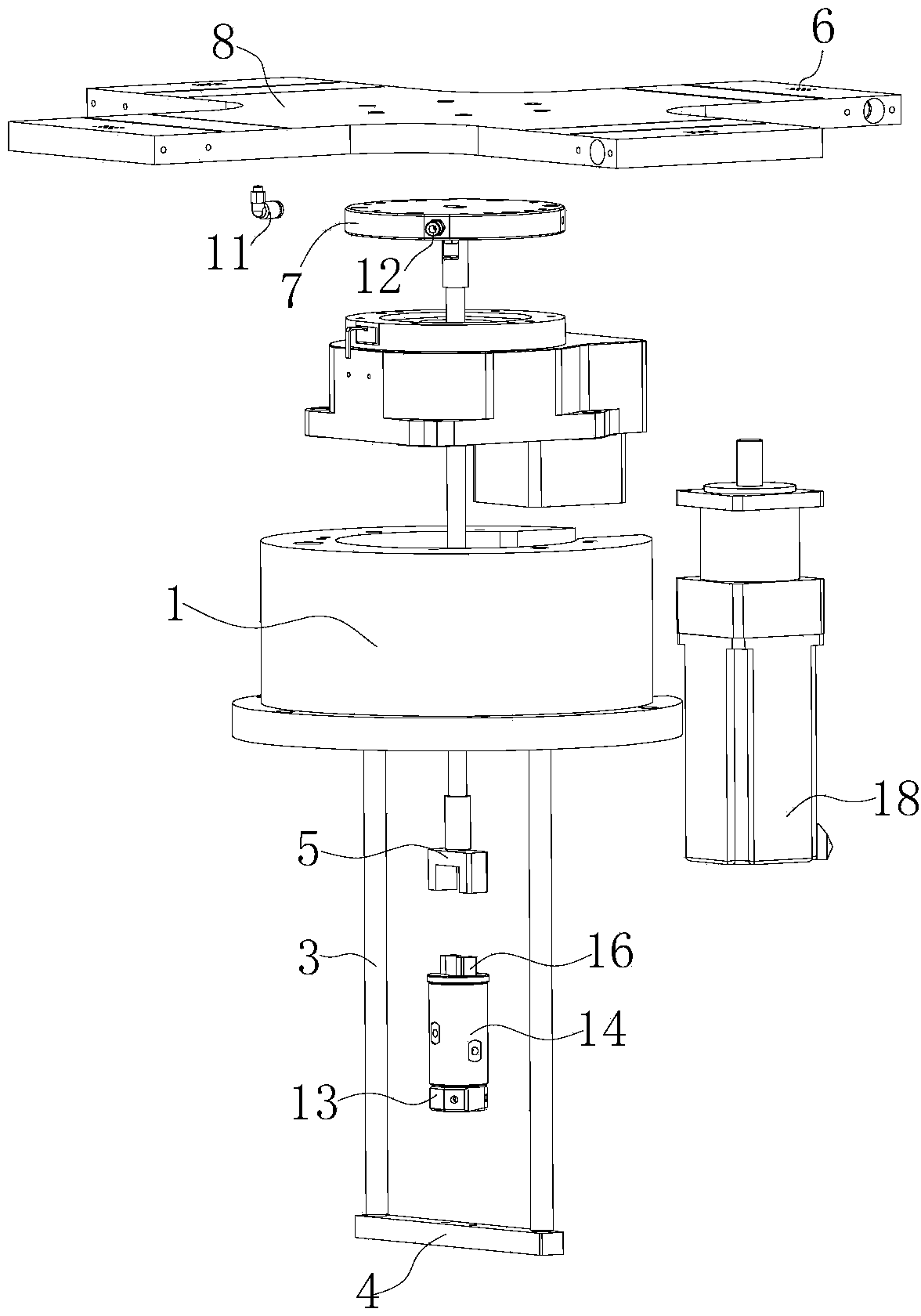 Rotating disc type multi-station automatic dispensing mechanism