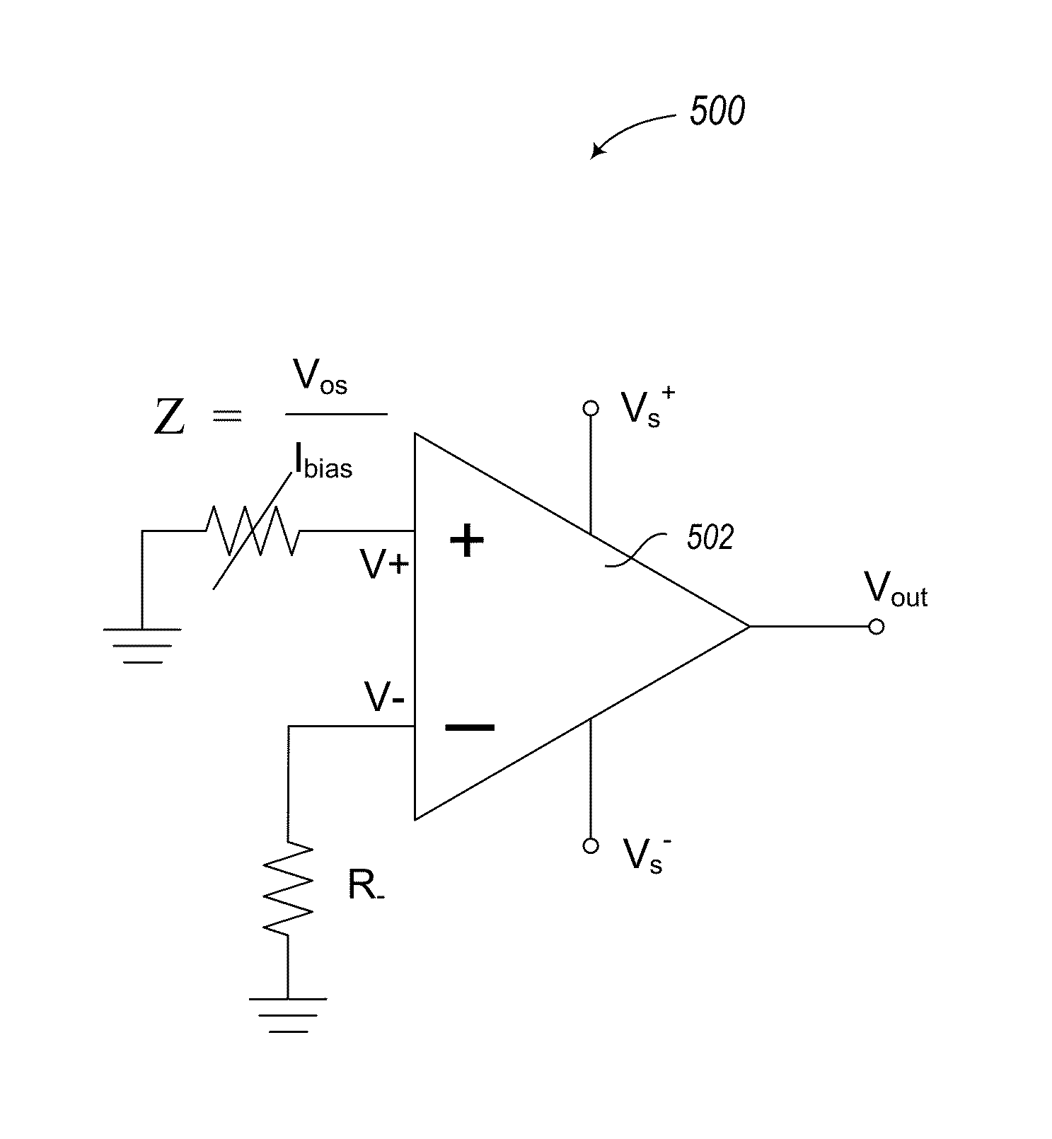 Impedance compensation for operational amplifiers used in variable environments