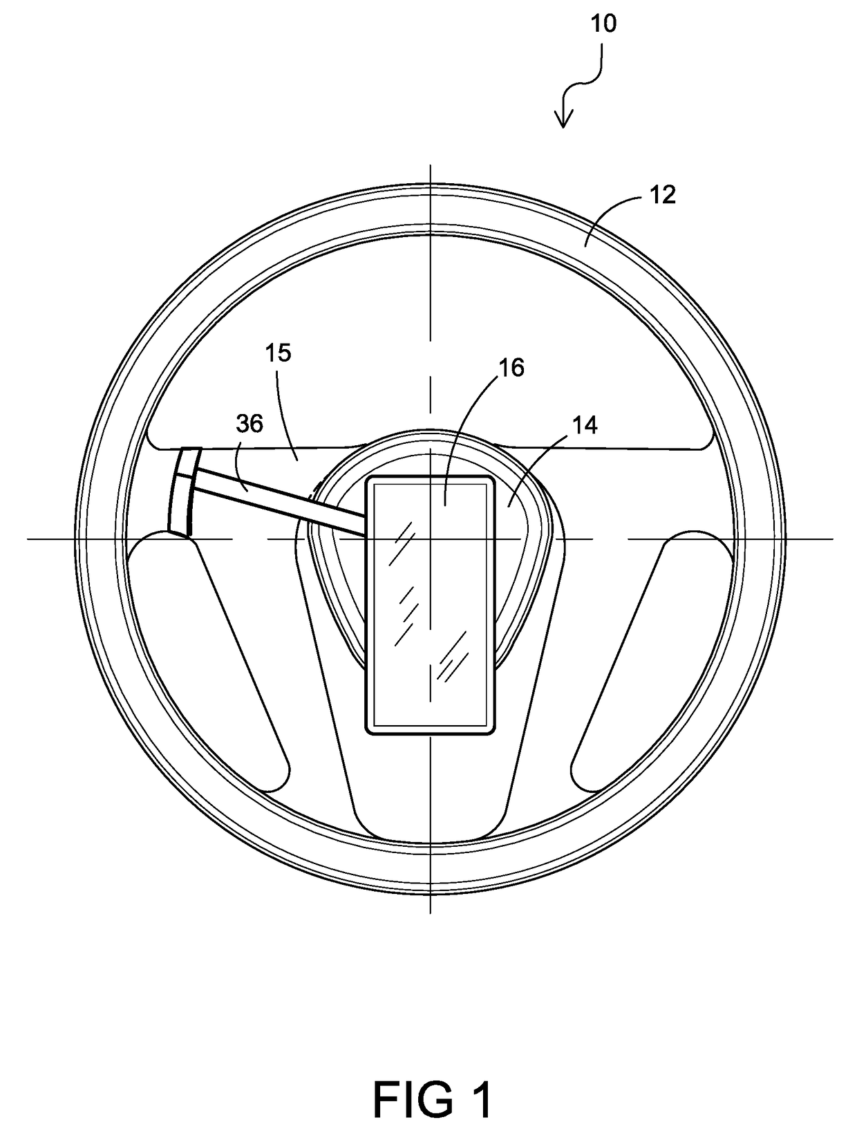 Self Leveling Steering Wheel Mount Assembly for Electronic Cell Phone Device Having Side Camera