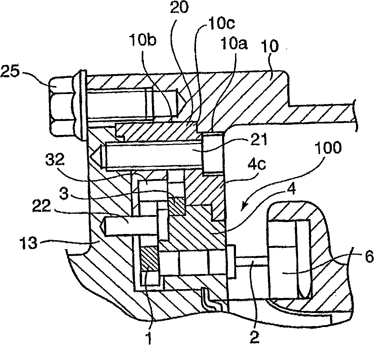 Mounting structure for variable nozzle mechanism