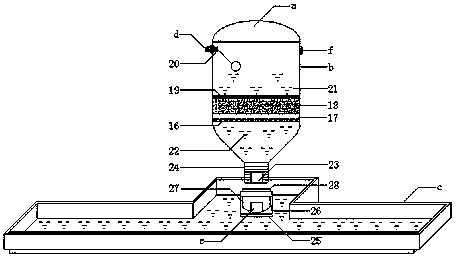Livestock watering trough with automatic water supply device and manufacturing method thereof