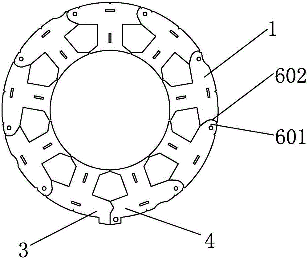 Die for Slitting and Punching Lamination Forming for Hinged Stator