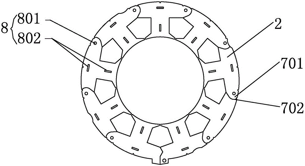 Die for Slitting and Punching Lamination Forming for Hinged Stator