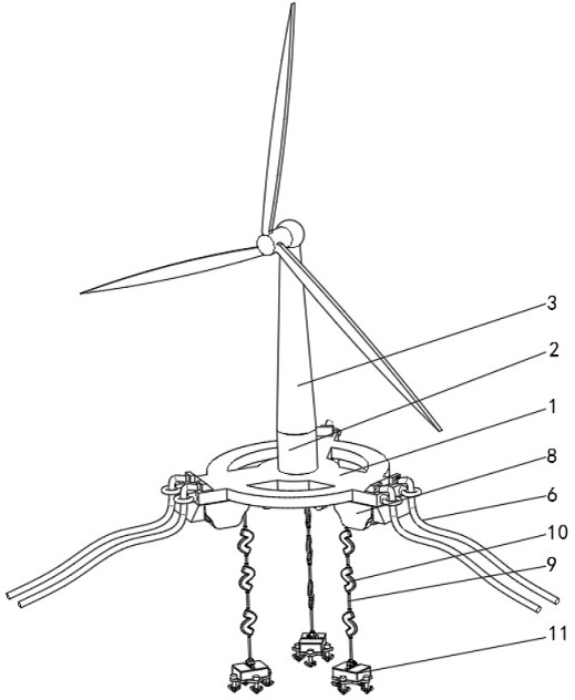 A kind of offshore floating wind power generating set and using method