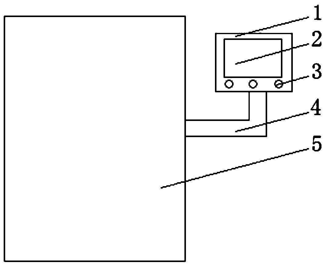 Display connection device for winding machine in carrier coil processing