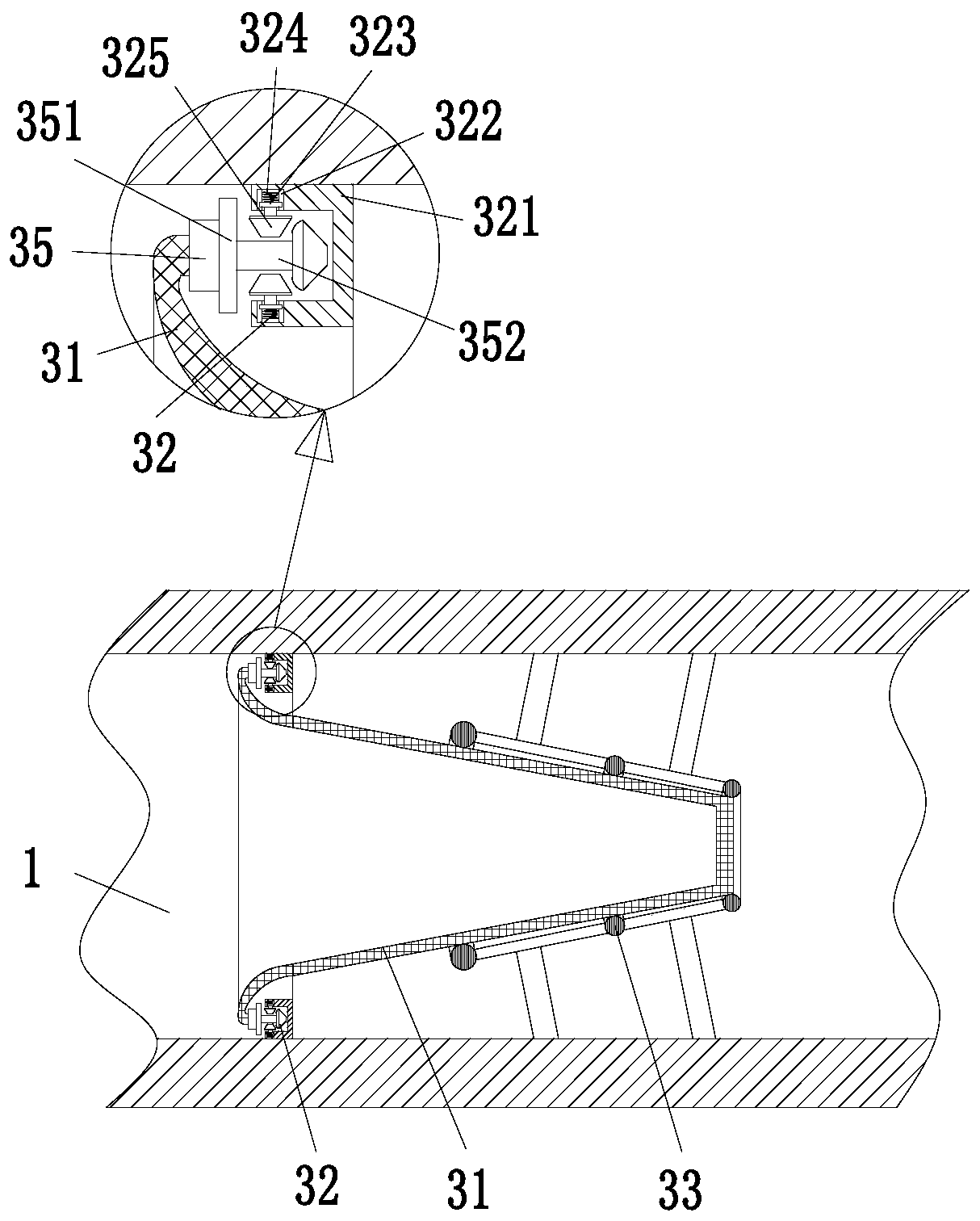 Treatment device for desulfurization and denitration of high-temperature industrial flue gas