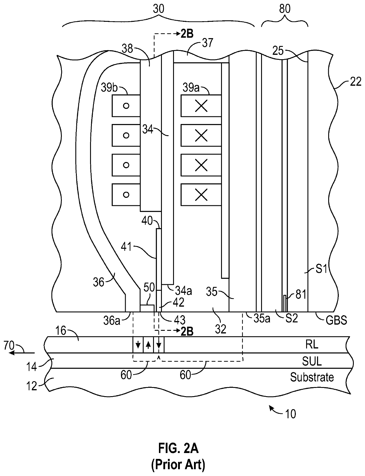 Perpendicular magnetic recording write head with heater and heat sink for providing temperature gradient across the main pole