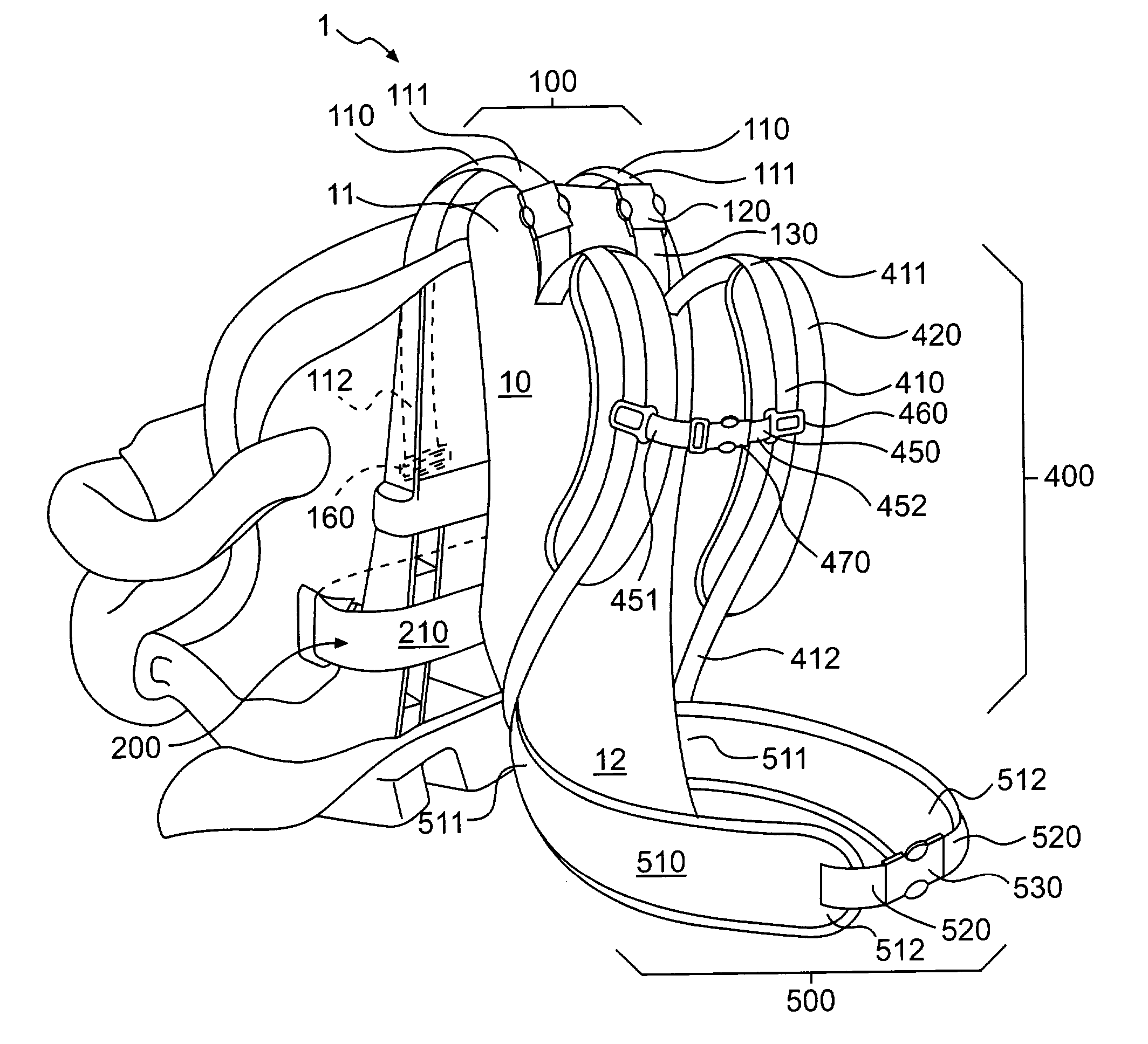 Method and apparatus for carrying a car seat