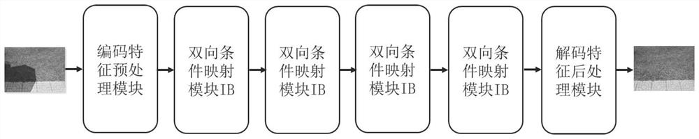 Image shadow removal method based on bidirectional mapping network