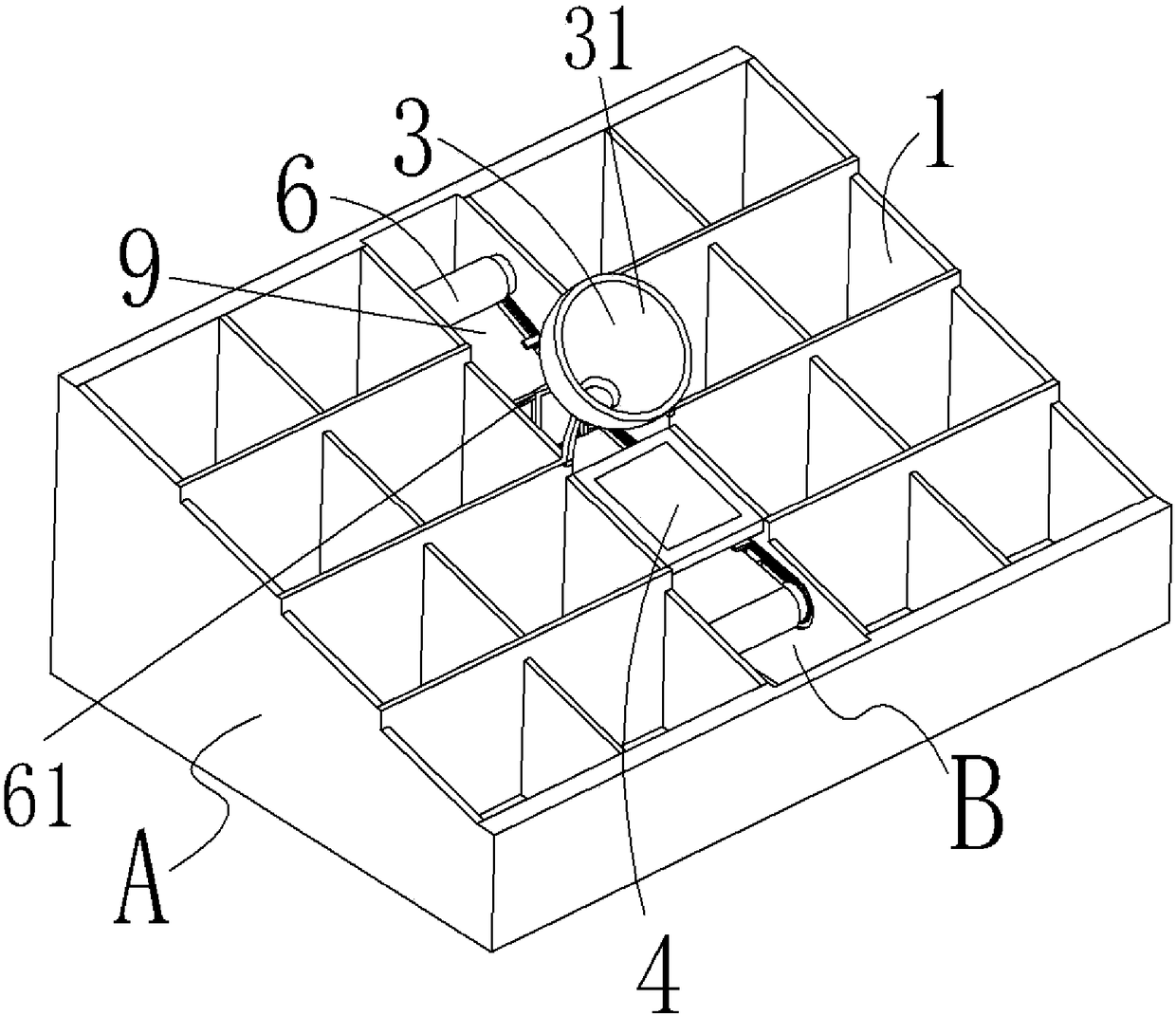 Self-weighing settlement display rack for bulk candies in supermarket