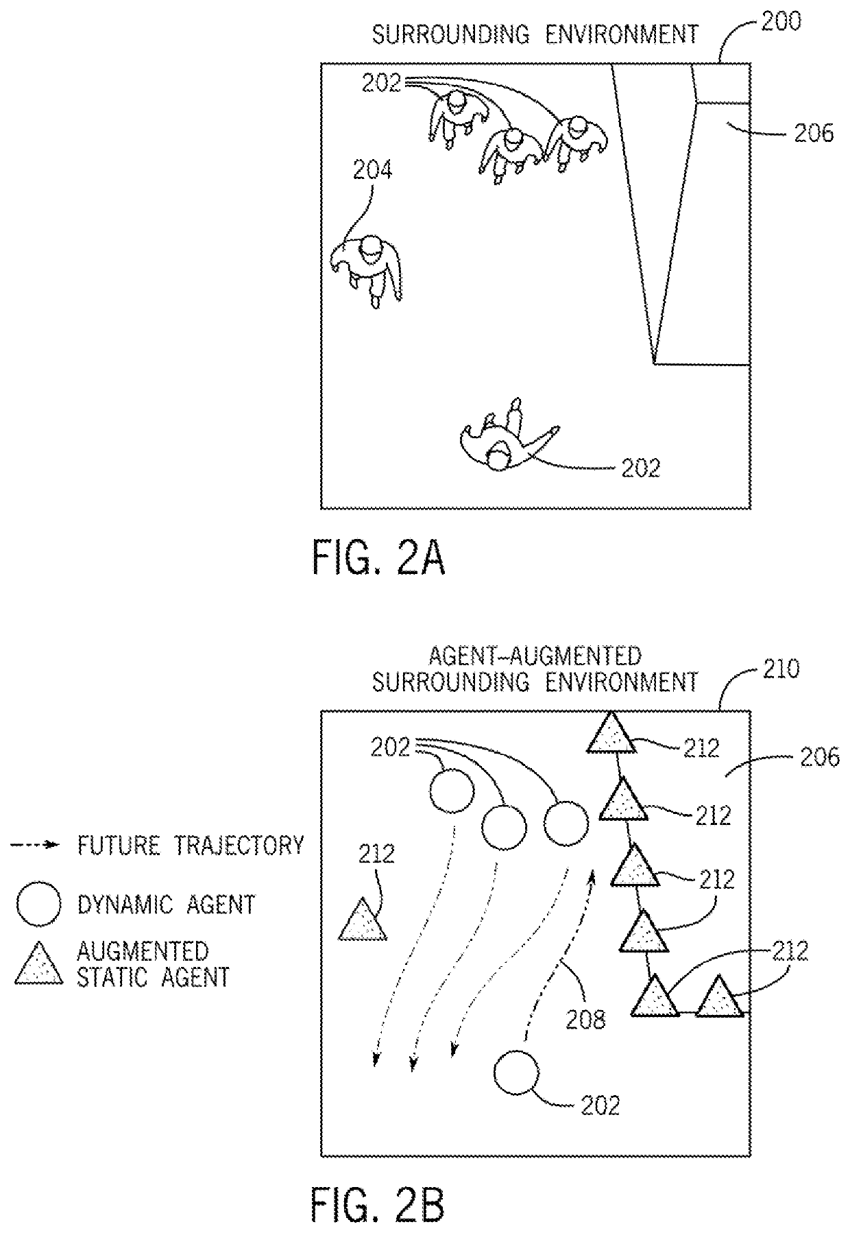 System and method for completing trajectory prediction from agent-augmented environments