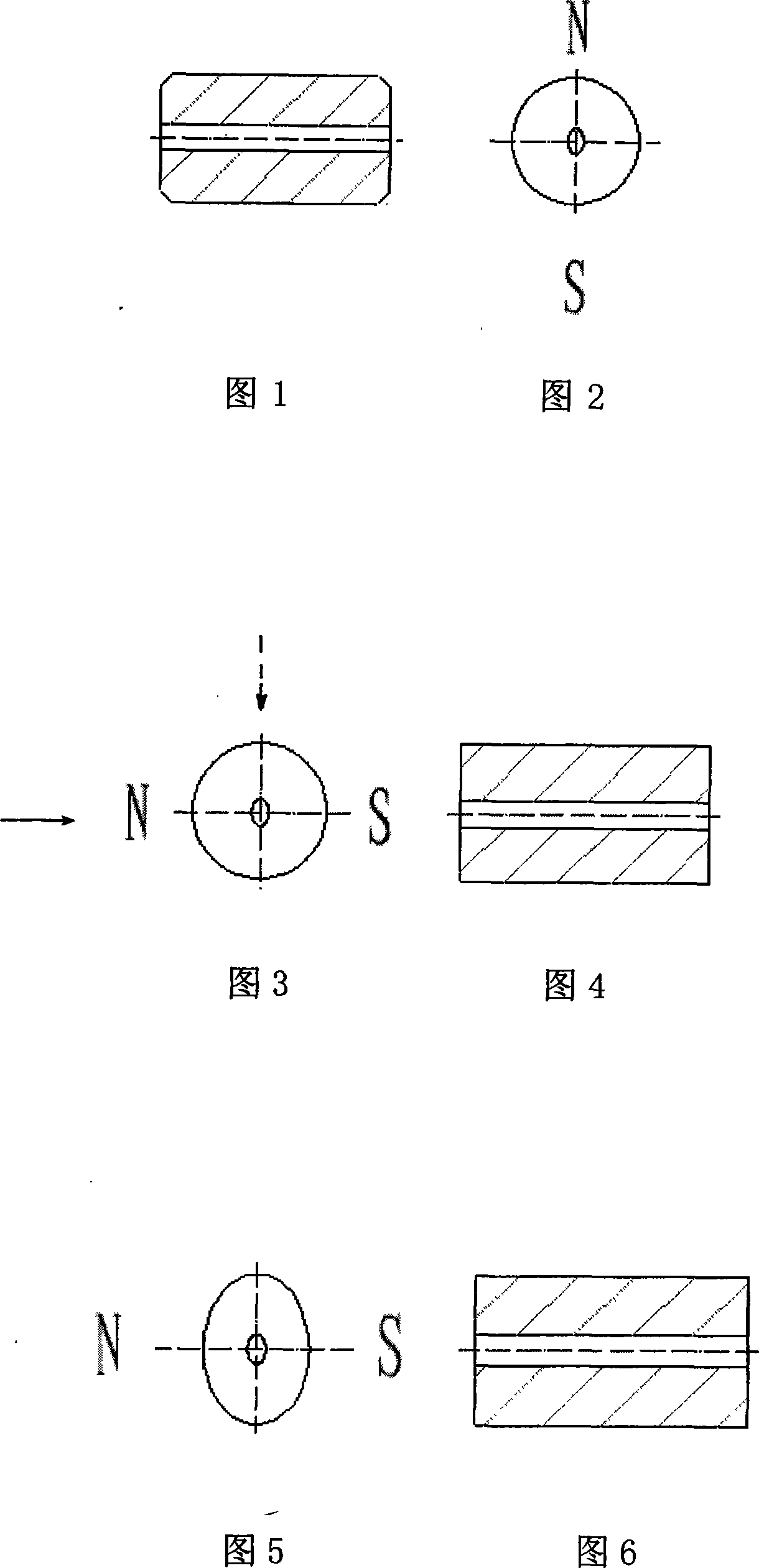 Method for making radial direction orientation permanent ferrite rotor