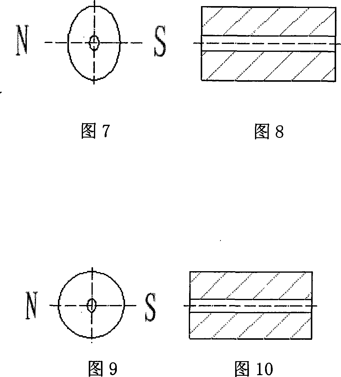Method for making radial direction orientation permanent ferrite rotor