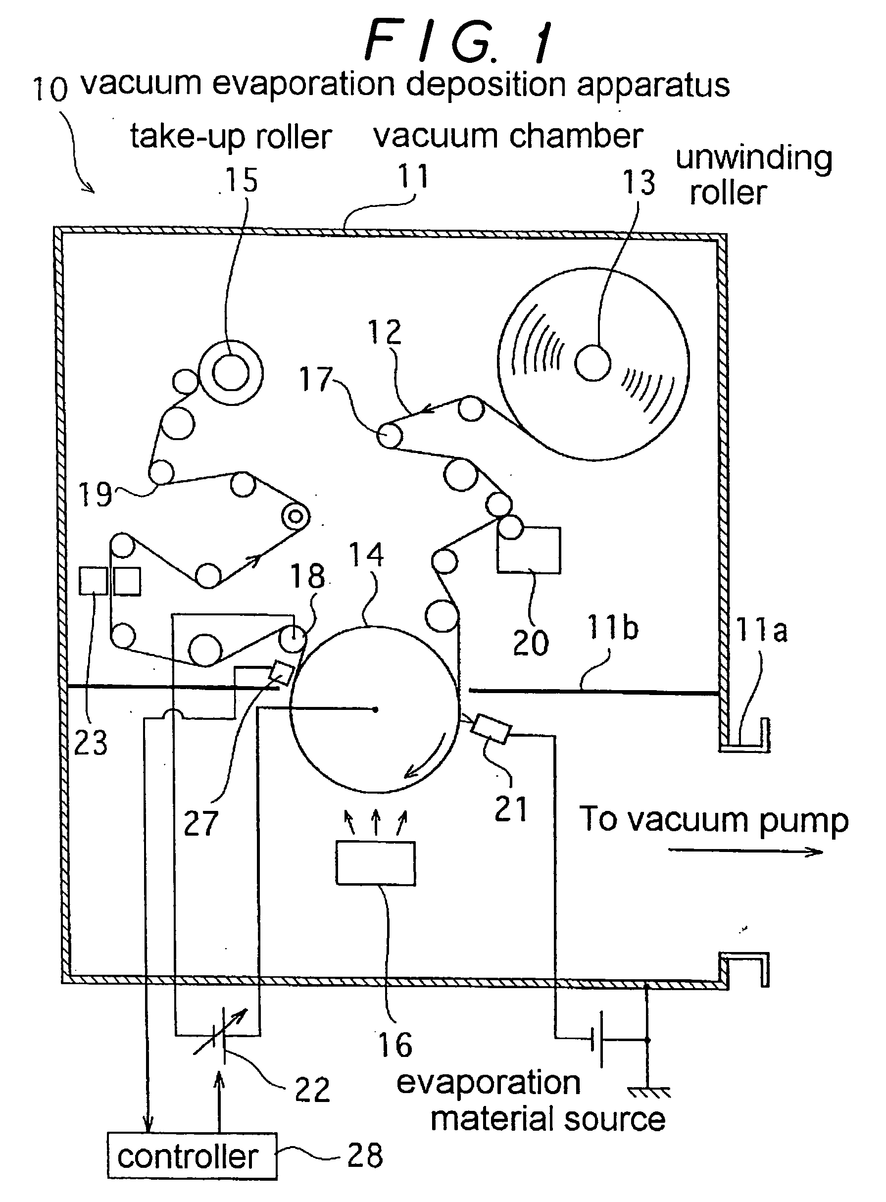 Vacuum evaporation deposition method of the winding type and vacuum evaporation deposition apparatus of the same