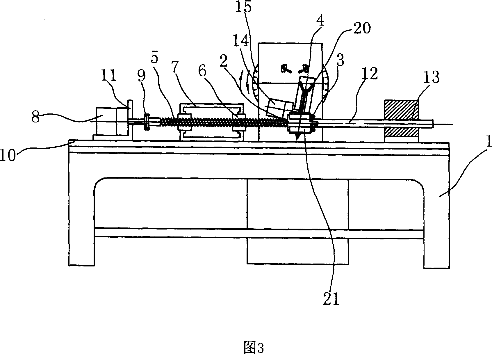 Worm and screw processing device