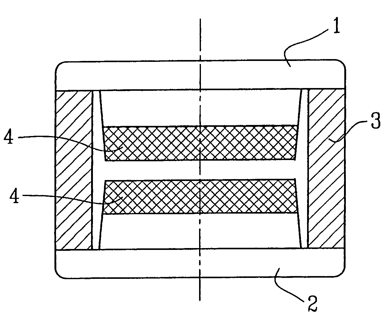 Gas discharge tube having electrodes with chemically inert surface