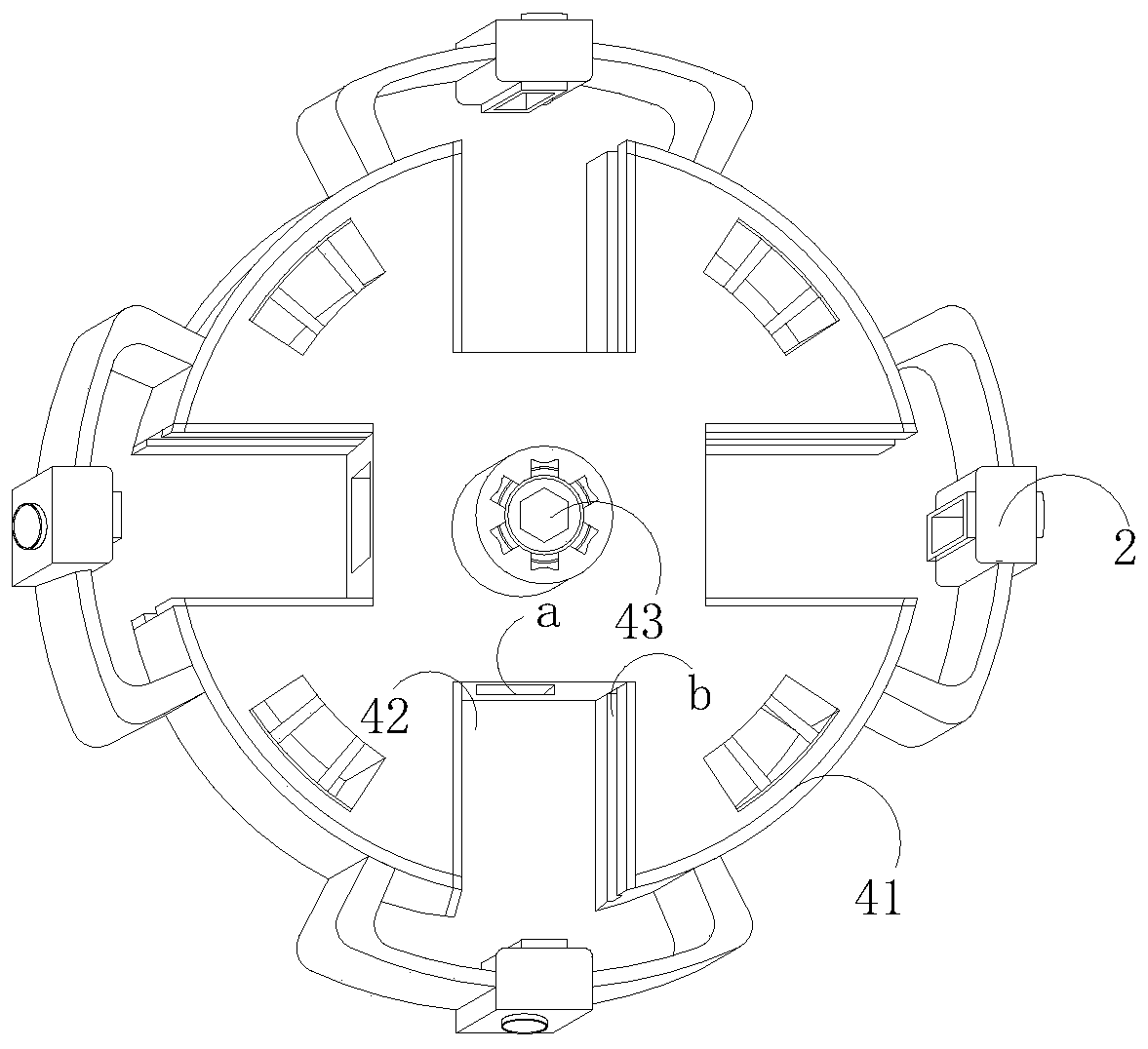 A separate and connected stamping die turntable for auto parts