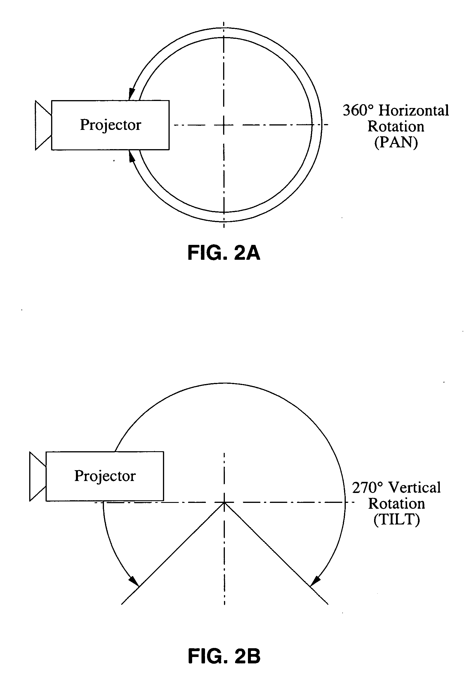 System and method for multi-directional positioning of projected images