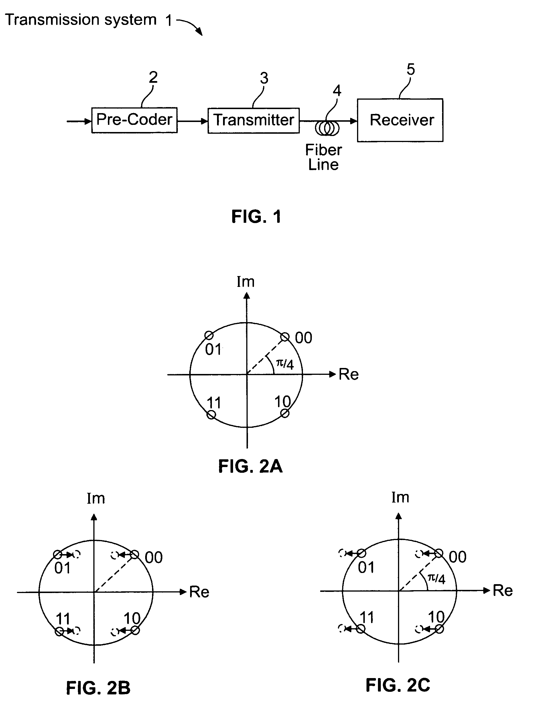 Fiber optical transmission system, transmitter and receiver for DQPSK modulated signals and method for stabilizing the same