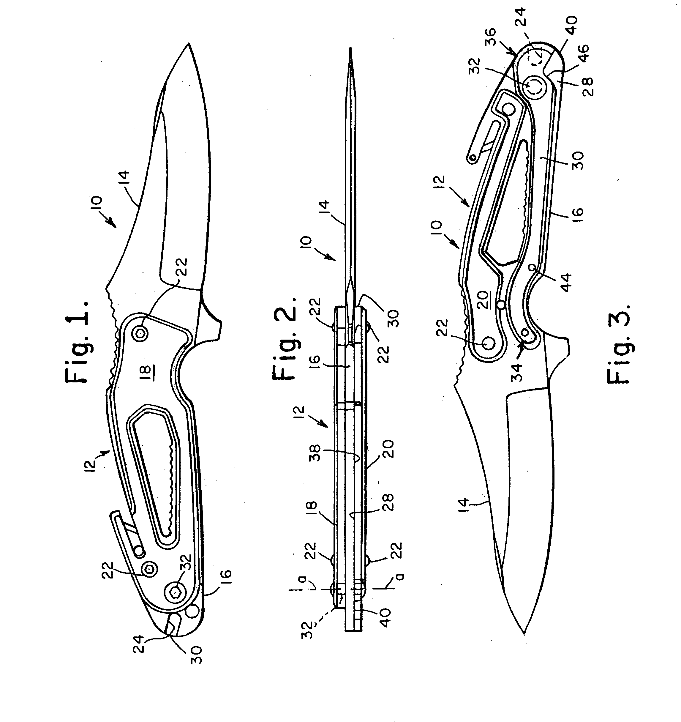 Knives with wire cutter