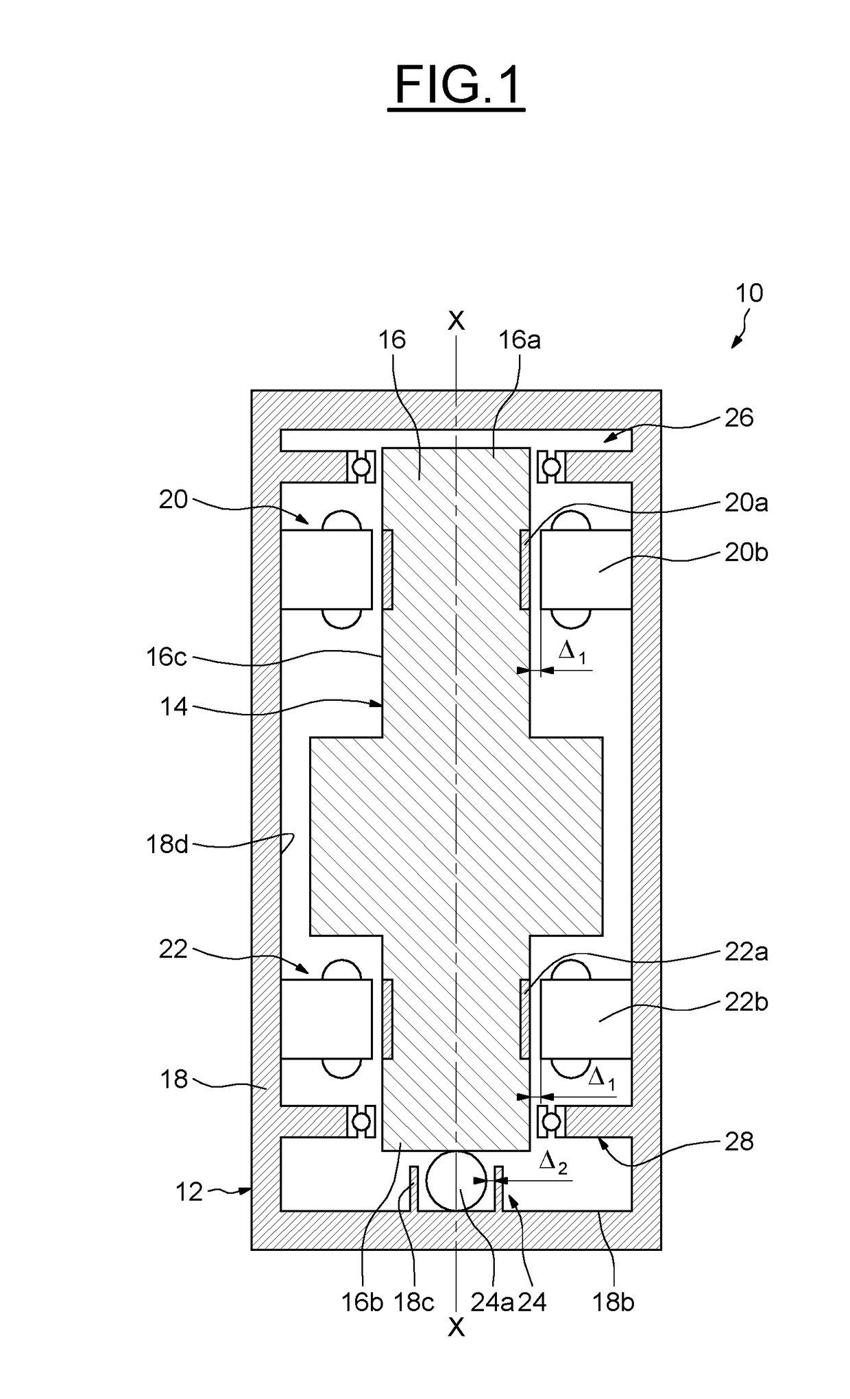 Rotary machine having magnetic and mechanical bearings