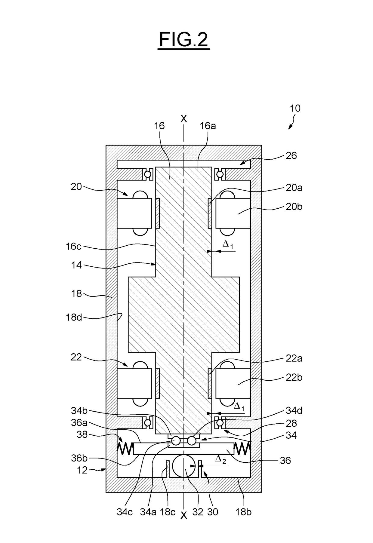 Rotary machine having magnetic and mechanical bearings