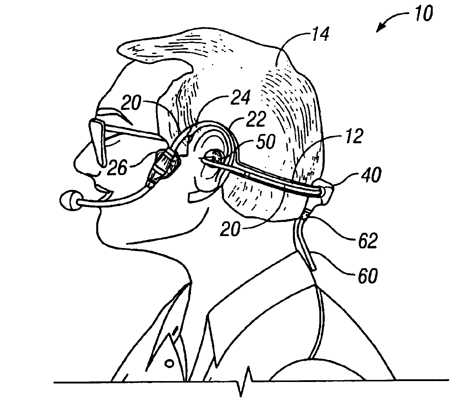 Lightweight headset for high noise environments