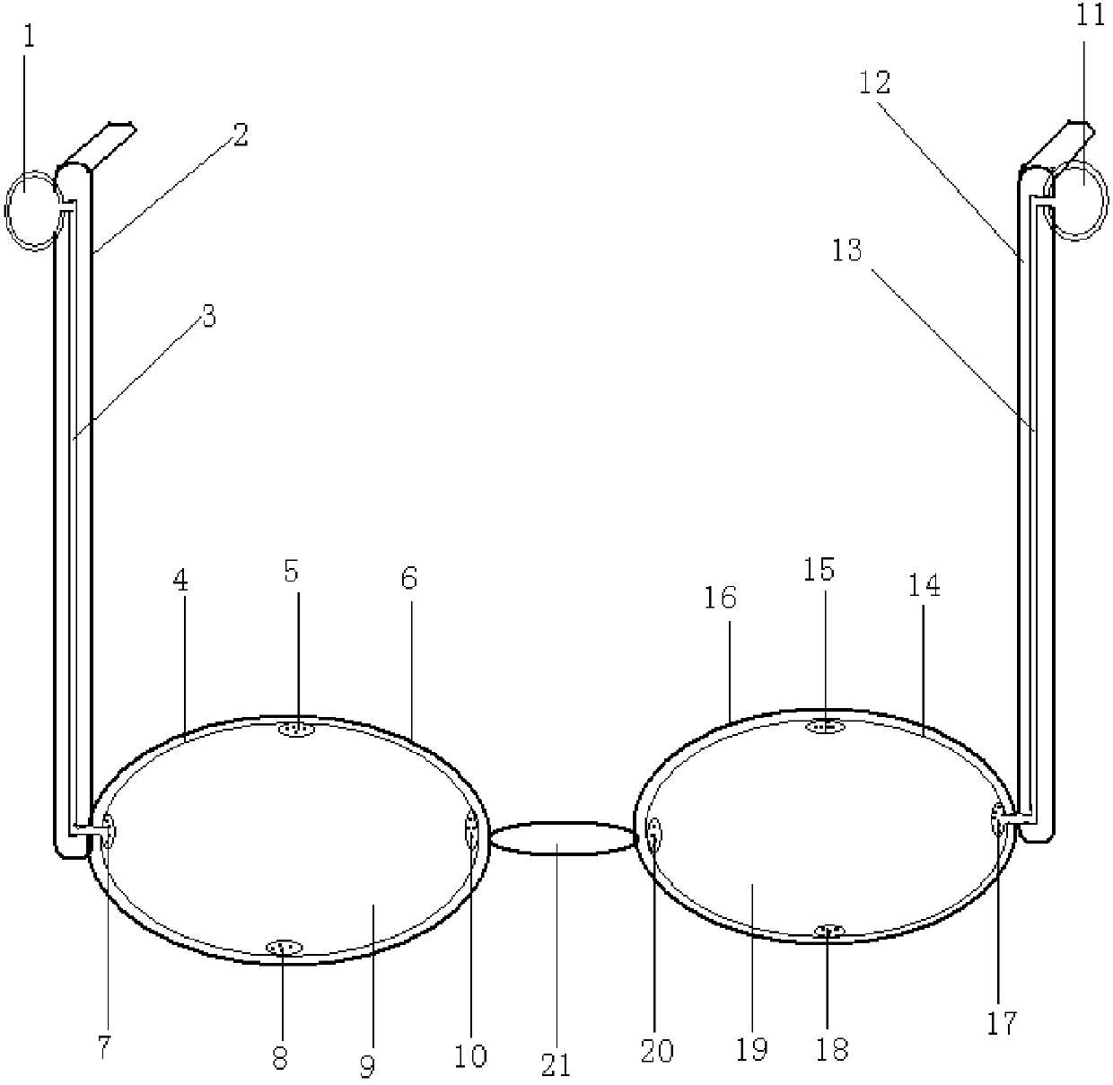 Pneumatic type glasses cleaning device