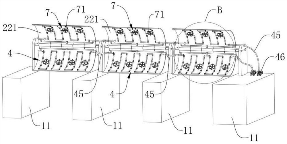 A rotary kiln waste heat comprehensive utilization system