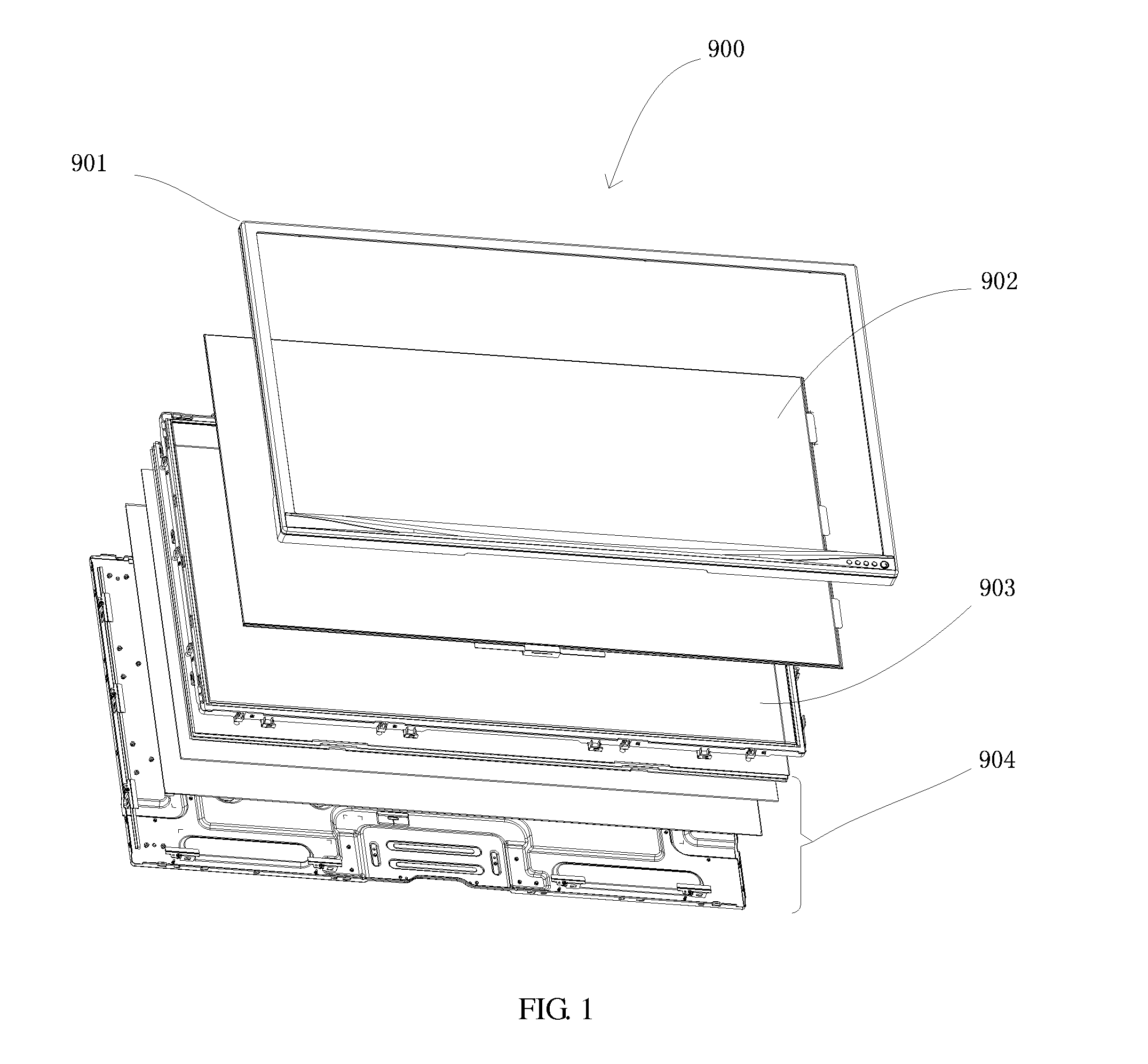 Connection structure for panel and frame, and holding member device thereof