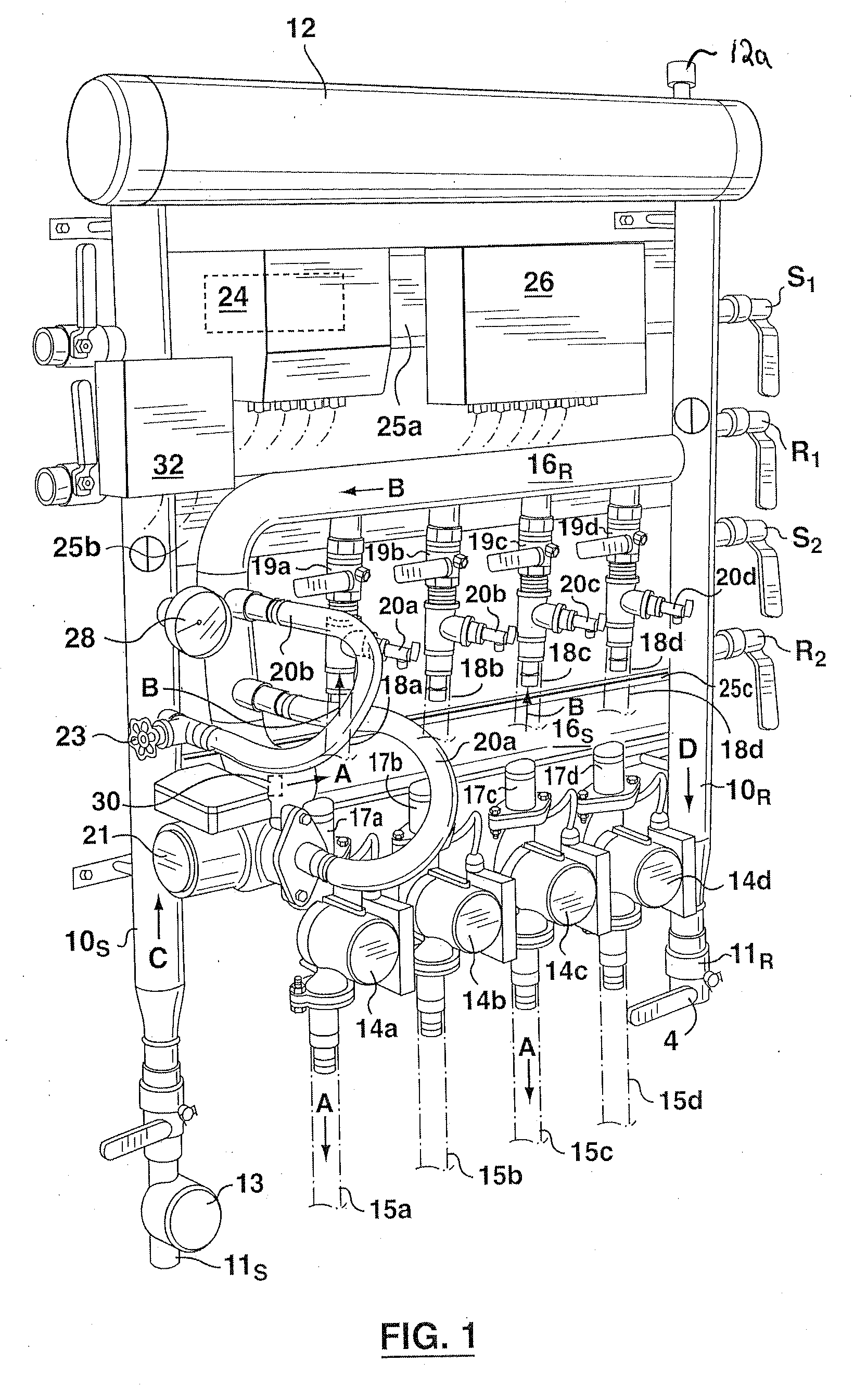 Mixing and pumping system for use with installed hydronic radiant floor heating systems and the like