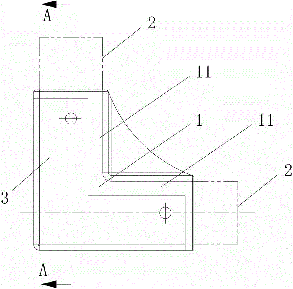 Three-way square joint for pipe connection