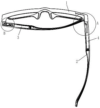 Flexible flat cable structure of intelligent color-changing glasses