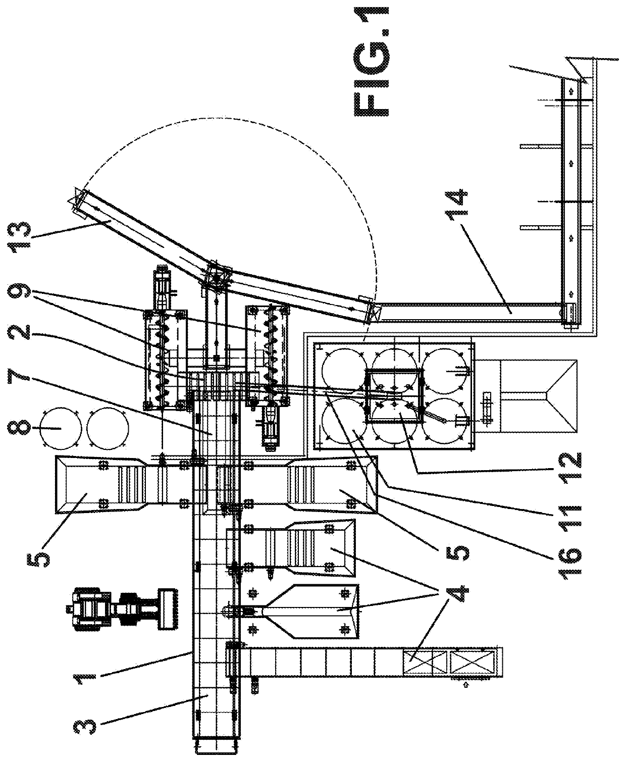 Static plant for preparing feed mixes for ruminant livestock