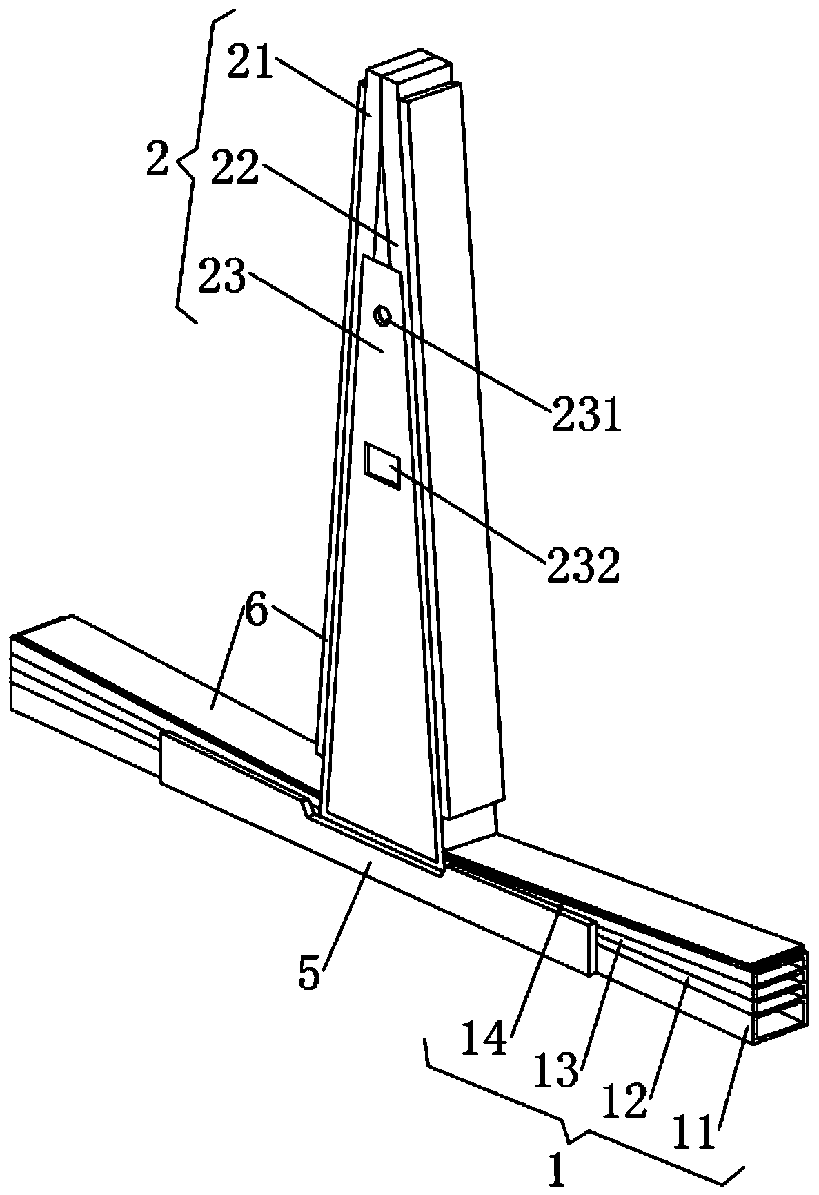 Combined type flat-plate glass transportation frame